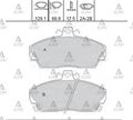 HONDA CIVIC ÖN FREN BALATASI 96-00 EURO  01-06  ROVER  VOLVO  TATA MAHER-MHR-00105