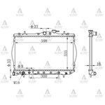 HYUNDAI ACCENT SU RADYATÖRÜ 95-00 1.3 OTOMATİK MÜŞÜR DELİKLİ (Brazing) MAHER-MHR-10448