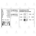 ELANTRA PiSTON SEKMANLI 11= 1.6 BENZiNLi 0.50