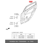 HYUNDAI i30 ARKA KAPI 12-16 SOL HMC 77003A5000