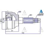 MAZDA 323 AKS KAFASI 95-00 LANTISFAMILIA 26*56*30 MAHER-MHR-01715