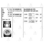 MAZDA B2500 PİSTON SEKMANLI BT-50 STD GOETZE-GOE-87-72764-STD