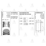 PISTON SEKMANLI STD-( 96.00 )-( NISSAN: D21 - D22  PICKUP 8902   2.7TD TD27  )  ** 30MM **