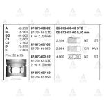 MITSUBISHI L200 PİSTON SEKMANLI 06/-  16V TDİ 1-3 STD GOETZE-GOE-87-73411-STD