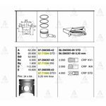 MITSUBISHI CANTER FE659 PİSTON SEKMANLI STD FE639 FE519 FE839 GOETZE-GOE-87-71594-STD