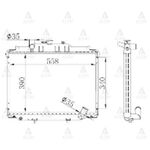 MITSUBISHI L300 SU RADYATÖRÜ 22mm (Brazing) MAHER-MHR-10593