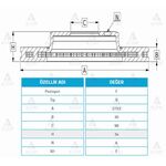 MITSUBIS FREN DİSKİ CANTER FE519 / ÖN HAVALI 274-6 MB295968
