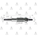 MITSUBIS KIZDIRMA BUJİSİ (ISITMA) L-200 00-06 ŞOKLU 12V. MD301950