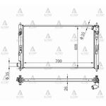 MITSUBIS RADYATÖR SU LANCER 08=> / ASX 10=> / OUTLANDER 06-13 / 4007 4008 DİZEL 698x408x26 A-T BRAZING 1350A298