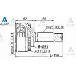 MITSUBISHI CARISMA AKS KAFASI 96-00 1.8 25*23*54 MAHER-MHR-01743