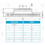 MITSUBISHI CARISMA ÖN FREN DİSKİ 96-06  COLT  VOLVO S-40 256mm MAHER-MHR-03648