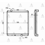 MITSUBIS RADYATÖR SU CANTER 659 7.5 TON 32mm M-T BRAZING MC127008