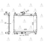 TOYOTA YARIS SU RADYATÖRÜ 00-06 BENZİNLİ 1.0 MANUEL (Brazing) MAHER-MHR-10662