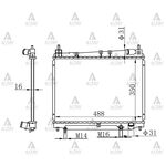 TOYOTA YARIS SU RADYATÖRÜ 00-06 BENZİNLİ 1.3 MANUEL (Brazing) MAHER-MHR-10664