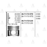 SORENTO PiSTON SEKMANSIZ 09= 2.2 CRDi D4HB 0.50