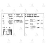 TOYOTA COROLLA PİSTON SEKMANLI 08/- 1ZR-FE  AVENSIS  1ZR-FAE 0.50 GOETZE