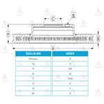 FREN DISKI ARKA DUZ-( 303-5 )-( CHEVROLET: CAPTIVA 0716 OPEL: ANTARA 0711