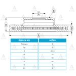 CRUZE ARKA FREN DiSKi 09=  ASTRA J 06=  MOKKA 12= 268mm