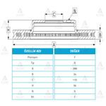 MITSUBISHI CANTER FE-511 711 ÖN FREN DİSKİ  ROSA 288mm WOD