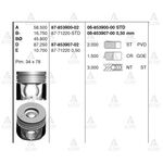 D-MAX PiSTON SEKMANLI 2.5 EURO-4 4JK1-TC 07-12 95.40mm STD