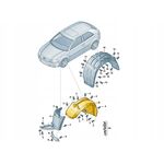 AUDI A3 ÇAMURLUK DAVLUMBAZI ÖN SOL ÖNÜN ARKASI 05-13 BSG 8P0821171C