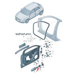 AUDI A1 KAPI GERGİSİ ÖN 10- IOE-VW 8X4837249B