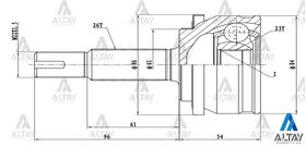 TOYOTA COROLLA  AURIS AKS KAFASI DIŞ 06/-  DİZEL 26*23*61 MAHER