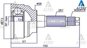 MAZDA 323 AKS KAFASI 95-00 LANTISFAMILIA 26*56*30 MAHER