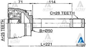 NISSAN PICKUP AKS KAFASI 03/-  YD25 4X4 28*25*50 MAHER