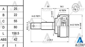 NISSAN ALMERA AKS KAFASI 00-06 ABSLİ 25*55*22 MAHER