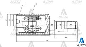 HYUNDAI ACCENT AKS KAFASI İÇ 03-06 DİZEL SOL 25*23*35 MAHER