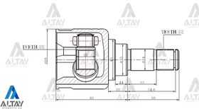KIA PRIDE AKS KAFASI İÇ 22*20*35 R-L  MAZDA 121 MAHER