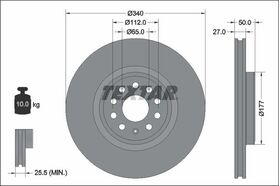 CUPRA BORN FREN DİSKİ ÖN 21- TEXTAR 1EA615301A