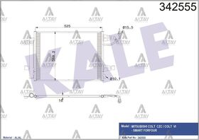 MITSUBISHI COLT KLİMA RADYATÖRÜ 04-12 KALE