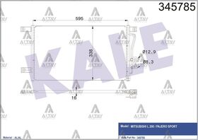 MITSUBISHI KLİMA RADYATÖRÜ L200 99-05 PAJERO SPORT KALE