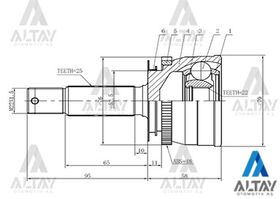 HYUNDAI ACCENT AKS KAFASI 06/-  ERA 25*52,5*22 BENZİNLİ ABSLİ MAHER