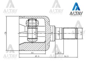HYUNDAI ACCENT AKS KAFASI İÇ  EXCEL 25*22*35 MAHER
