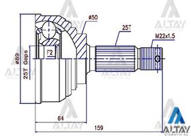 HYUNDAI SONATA AKS KAFASI SAĞ  MATRIX 1.5 CRDI 25*50*25 MAHER