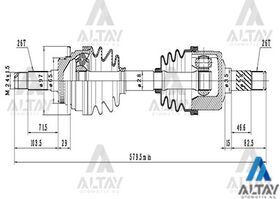 MAZDA B2500 ÖN AKS KOMPLE 4X4 SOL ABSLİ ( ABS 44 ) MAHER