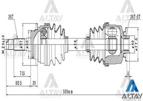 MAZDA B2500 ÖN AKS KOMPLE 4X4 SAĞ ABSLİ ( ABS 44 ) MAHER