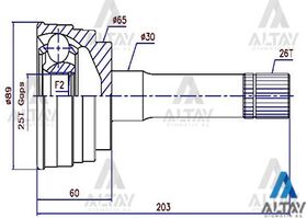 MAZDA B2500 AKS KAFASI 4X4 26*64.9*25 RANGER MAHER
