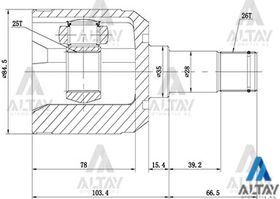MAZDA 626 AKS KAFASI İÇ 88-91 26*25*35 SOL MAHER