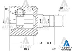 MAZDA 626 AKS KAFASI İÇ 92/- 28*23*35 SOL MAHER