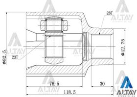 MAZDA 626 AKS KAFASI İÇ 92/- 28*23*42,7 SAĞ MAHER