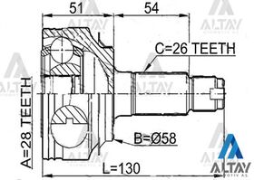 HONDA CIVIC AKS KAFASI 06/-  OTOMATİK 26*58*28 MAHER