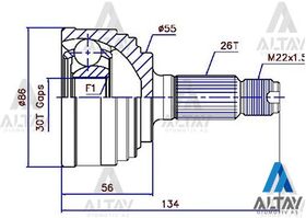 HONDA CIVIC AKS KAFASI 92-95 26*55*30 MAHER