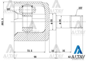 HONDA CIVIC AKS KAFASI İÇ 25*35*30  ACCORD 98-02 ( EURO ) MAHER