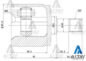 HONDA CIVIC AKS KAFASI İÇ  CRX 25*35*30 MAHER