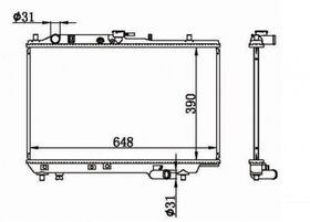 MAZDA 323 SU RADYATÖRÜ 90-95 MANUEL 1.6 SEDAN (Brazing) MAHER