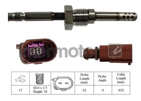 VW GOLF7 EGZOZ SICAKLIK SENSÖRÜ 13- BOEM 04L906088E